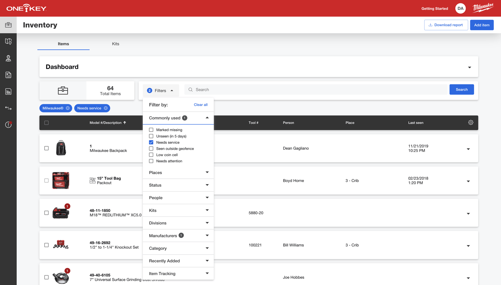 Web: One-Key Reminds You to Take Care of Your Tools (Service Reminders)