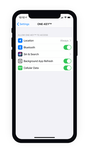 Tool tracking app location settings