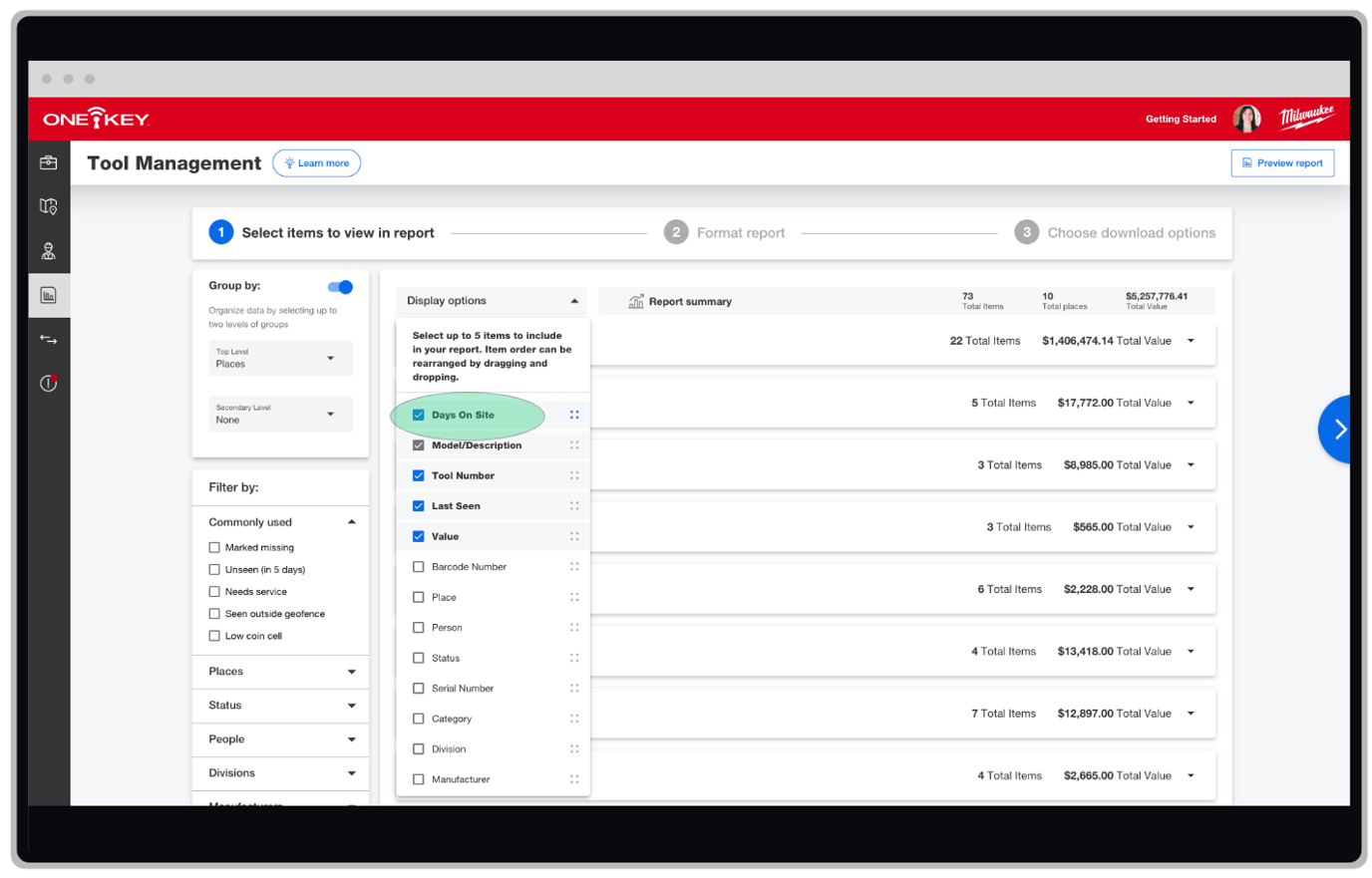 Tools Management Record Web: Generate Tool Management Reports