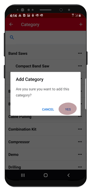 android-add-category-confirmation-screen