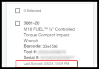 last sync on web - controlled torque wrench