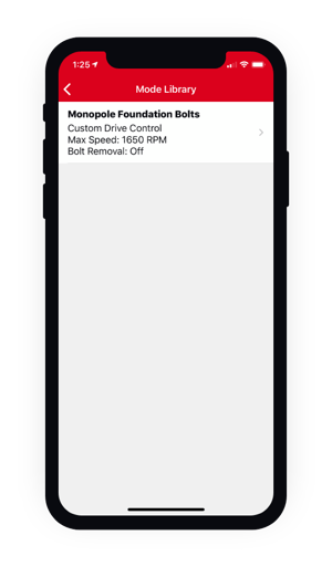 screenshot of mode library in One-Key on mobile phone