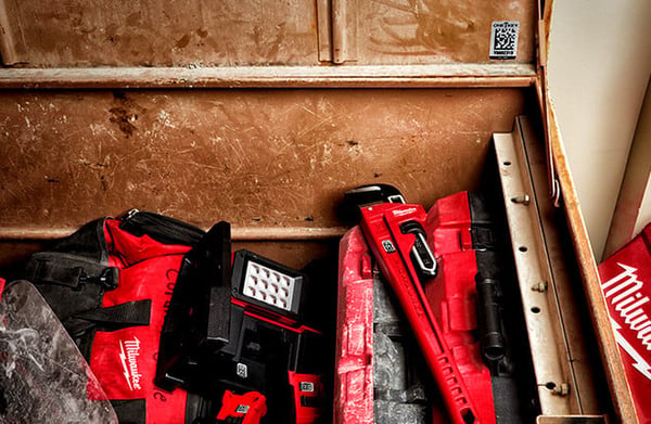 Milwaukee Tools in a tool chest