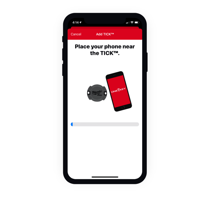 Device pairs with Milwaukee TICK equipment tracker
