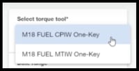 torque tool selector